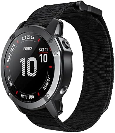 EKINS Sport Fonott Nylon Hurok Watchband Wriststrap A Garmin Fenix 7 7X 6X 6Pro 5X 5Plus 3HR EasyFit gyorskioldó 26 22mm
