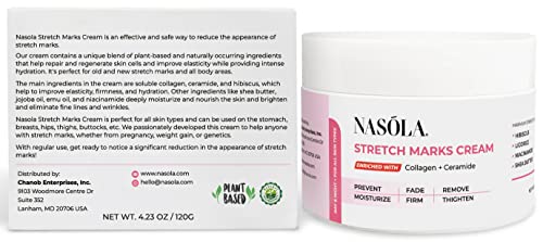 Nasola Stretch Mark Krém Terhesség, Megszüntetése, illetve Megelőzése Mély striák, Hidratáló Hasa Krém Terhesség, illetve