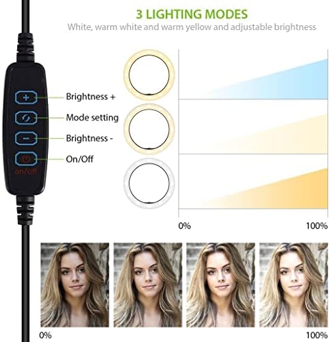 Világos Kereteket Gyűrű Tri-Color Light Kompatibilis A Samsung Infuse 10 Hüvelykes Távoli Live Stream/Smink/YouTube/TikTok/Video/Forgatás