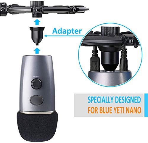 Kék Yeti Nano Mikrofon rezgéscsillapító, Mic Fedezze Pop Szűrő Szélvédő & Szőrös Szélvédő Muff által YOUSHARES