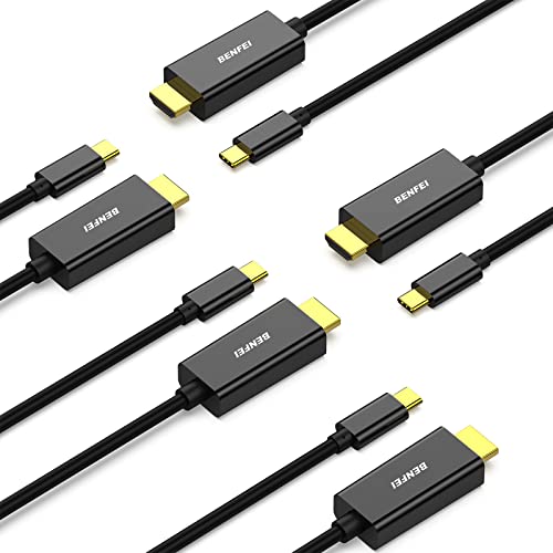 BENFEI USB-C-HDMI 6 Méter Kábel 5 Csomag, USB C-Típusú HDMI-Kábel [Thunderbolt 3 Kompatibilis] MacBook Pro 2022/2021/2020,