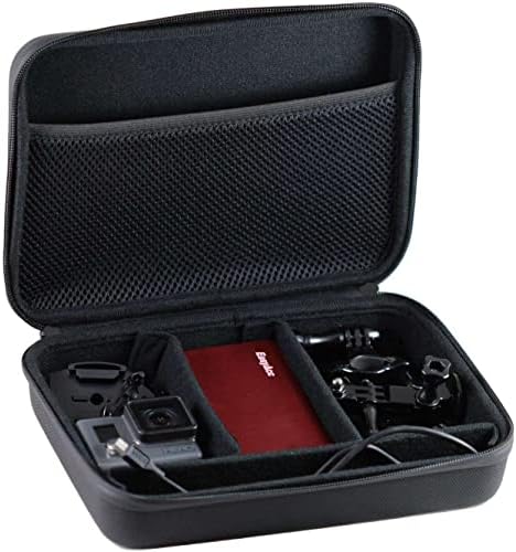 Navitech 9 az 1-ben Akció Kamera Tartozék Combo Kit Masszív Fekete Tároló Esetben Kompatibilis A Sony HDR-AS50