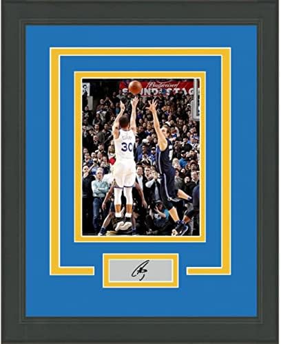Keretes Stephen Curry Fax Lézer Gravírozott Aláírás Automatikus Golden State Warriors 14x17 Kosárlabda-Fotó