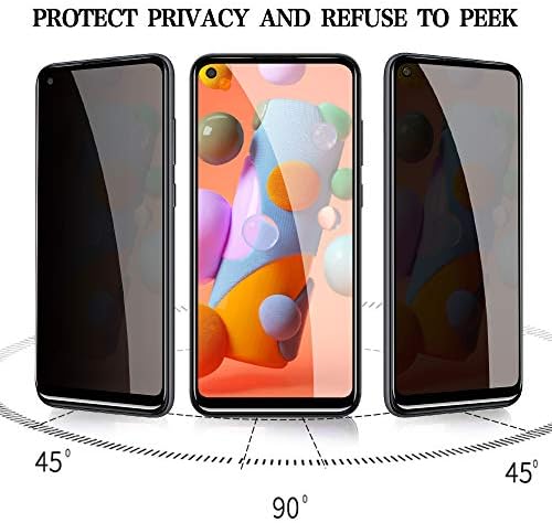 [2 Csomag] a Samsung Galaxy A11 képernyővédő fólia, Galaxy A11 Adatvédelmi képernyővédő fólia, Teljes Lefedettség Anti-Spy