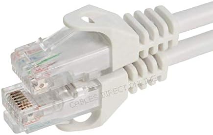 Kábelek Közvetlen Online Snagless Cat5e Ethernet Hálózati Patch Kábel, Fehér, 6 Méter
