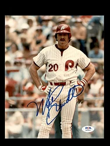 Mike Schmidt PSA DNS Aláírt 8x10 Fotó Autogramot Phillies - Dedikált MLB Fotók