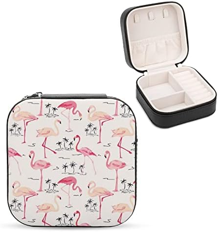NAHAN ékszerdoboz Flamingo Madár Hordozható Utazási Ékszerek Esetben Ékszer Tároló Doboz, Nyakláncok, Gyűrűk, Fülbevalók