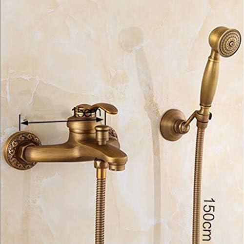 Csaptelepek Fürdőszoba Antik Réz Fürdőkád zuhanycsaptelep Rendszer Kézi zuhanyfej a Telefon Egyedi Design Zuhany Meghatározott