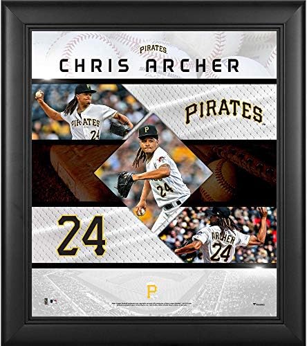 Chris Archer Pittsburgh Pirates Keretes 15 x 17 Varrott Csillagok, Kollázs - MLB Játékos Plakkok, valamint Kollázsok