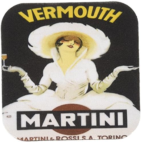 3dRose cst_129949_1 Vintage Martinit, de Rossi Reklám Plakát-Puha, Alátétek, Készlet 4