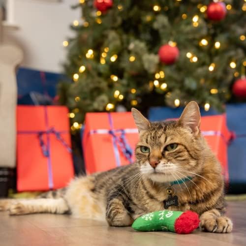 Huxley & Kent H&K Macskás Játék | Jó/Rossz Cica Harisnya | Plüss Karácsonyi Ünnep Macska Játék a Macskamenta Be | Vicces