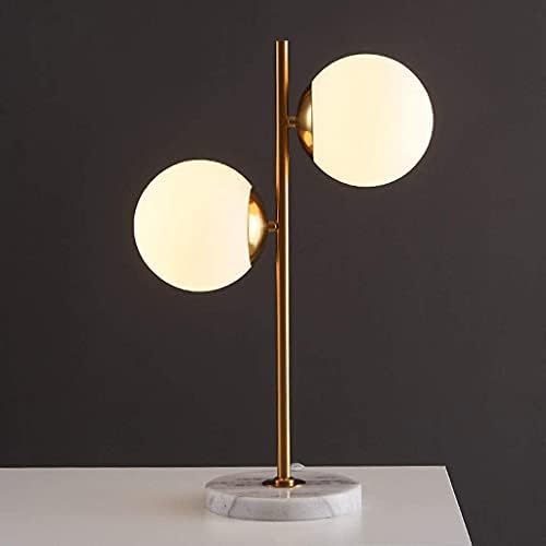 ZHYH asztali Lámpa Fém, asztali Lámpa, 2 Db Fehér Matt Glass Globe Arany asztali Lámpa Éjjeli Lámpa