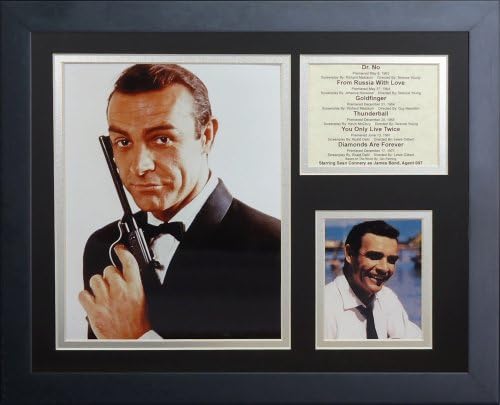Legendák Soha nem hal meg James Bond Sean Connery Bekeretezett Fotó Kollázs, 11 x 14-Es, (16125U)