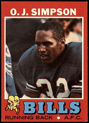 1971 Topps 260 O. J. Simpson Buffalo Bills (Foci Kártya) VG Számlák