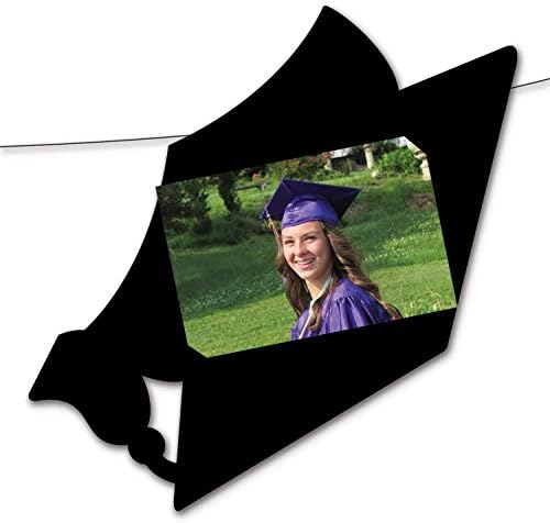 Beistle Boldog Érettségi Kép Streamer Fotó Jogosultja Lóg Zászló Dekoráció, 15 x 16', Fekete