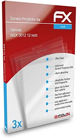atFoliX Képernyő Védelem Film Kompatibilis Simrad NSX 3012 12 Hüvelykes Képernyő Védő, Ultra-Tiszta FX Védő Fólia (3X)