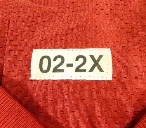 2002-ben a San Francisco 49ers 89 Játék Kiadott Piros Gyakorlat Jersey 2X DP32777 - Aláíratlan NFL Játék Használt Mezek