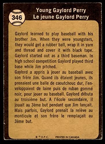 1973 O-Pee-Chee 346 Gyerekkori Fotó Gaylord Perry Cleveland indians (Baseball Kártya) VG Indiánok