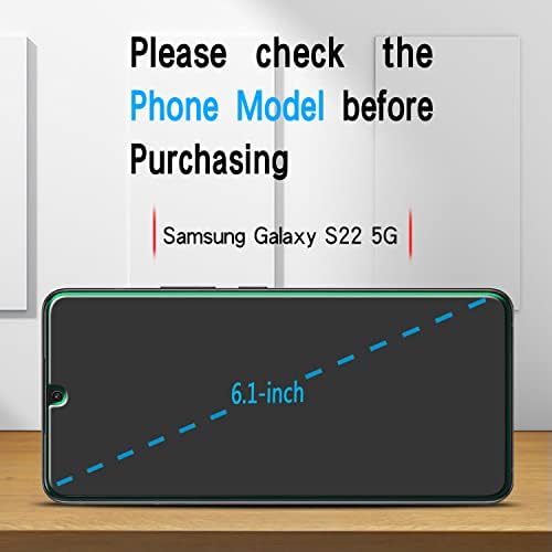 Slanku [3-PACK képernyővédő fólia Samsung Galaxy S22 5G Edzett Üveg, Támogatása, Ujjlenyomat-Olvasó, Buborék Mentes, Anti