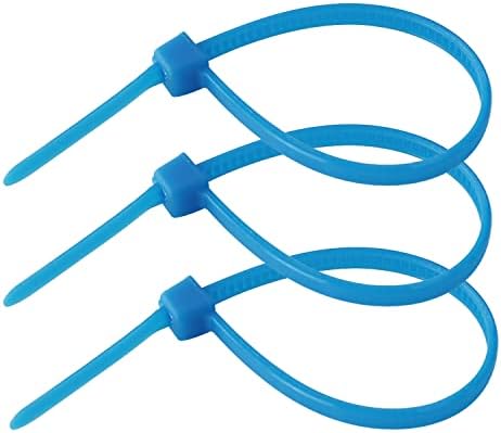 URBEST 100 Db önzáró Drót, Kábel Zip, Nyakkendő Rögzítse Wrap 4 Inch Nylon Zip Döntetlen (4 HÜVELYKES, Kék)