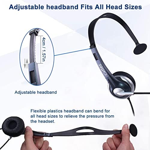 Callez 2,5 mm-es Telefon, Headset, Mono, Irodai Telefon Headset zajszűrős Mikrofon DECT AT&T ML17929 Vtech Panasonic KX-T7630