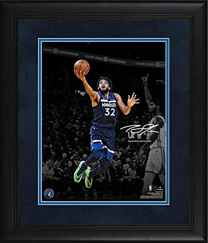 Karl-Anthony Városok Minnesota Timberwolves Keretes 11 x 14 Spotlight Fénykép - Fax Aláírás - Dedikált NBA Művészet