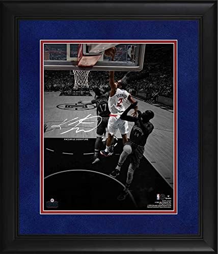 Kawhi Leonard LA Clippers Keretes 11 x 14 Spotlight Fénykép - Fax Aláírás - Dedikált NBA Művészet