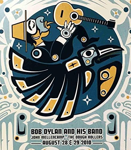 Poszter Bob Dylan John Mellancamp Hozott a Gyep Alá Gary Houston COA