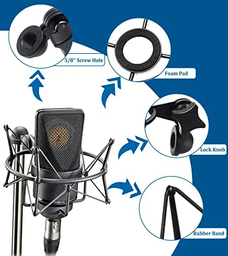 TLM 103 rezgéscsillapító - Mikrofon-Hegy Kompatibilis Neumann TLM 103 M147 Kondenzátor Mikrofon által SUUNTOKS,Fekete