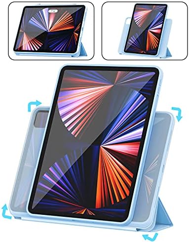 Hoidokly Mágneses tok iPad Pro 11-es (3rd Generation) 2021 [Biztonságos Mágneses Melléklet] Védő Világos, Hard Shell Cover/Automatikus