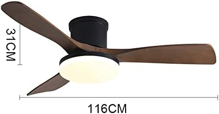 ACLBLK Északi Tömör Fa Mennyezeti Ventilátor Lámpa Modern Egyszerűség Akril Ventilátor LED Távirányító Nappali Ventilátor
