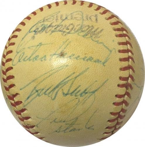 1980 Yankees Baseball Csapat Aláírt 15 Auto Bobby Murcer George Steinbrenner COA - Dedikált Baseball