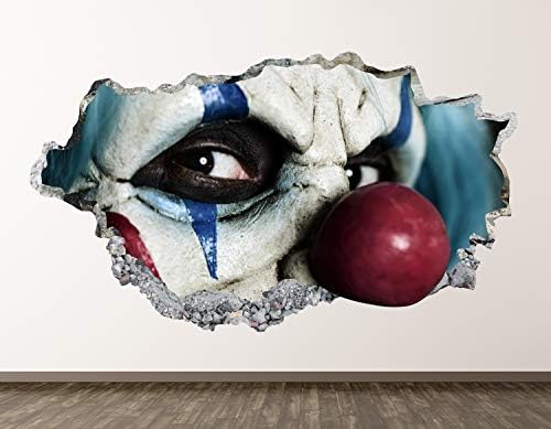 Nyugat-Hegy Bohóc Matrica Art Dekoráció 3D-s Összetört a Gyerekek Cirkuszi Bohóc Óceán Matrica Freskó Haza Ajándék BL16 (70