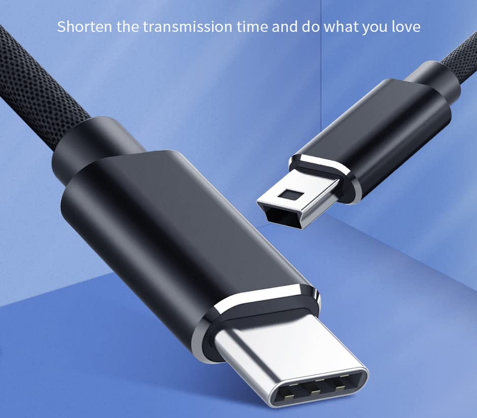Vrllinking USB-C-Mini USB Kábel,Gyors Töltő Adatok Szinkronizálása OTG Kábelt Hero 3+/PS3/Controller/Canon/GPS/Macbook Mobil,
