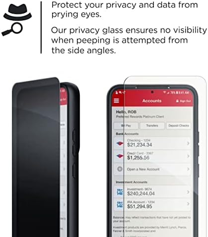 magglass Samsung Galaxy S21 Ultra Adatvédelmi képernyővédő fólia (Karcolás Mentes/Buborék Ingyenes) Anti-Spy Edzett Üveg