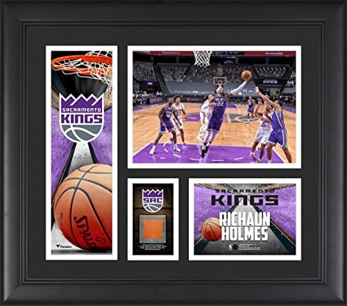 Richuan Holmes Sacramento Kings Keretes 15 x 17 Játékos Kollázs egy Darab Csapat-Használt Kosárlabda - NBA Játékos Plakkok,