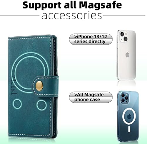 ZICISI Apple iPhone Mágneses Tárca Célja a Magsafe Pénztárca Bőr Kártya Birtokosai [2 Készpénz + 4 hitelkártyák slots RFID-blokkol