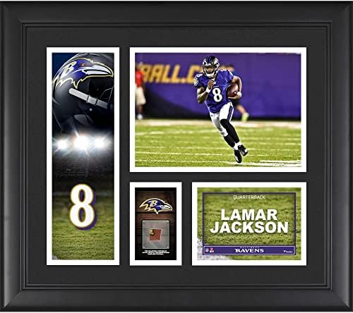 Lamar Jackson Baltimore Ravens Keretes 15 x 17 Játékos Kollázs egy Darab Játék-Labda - NFL Játékos Plakkok, valamint Kollázsok