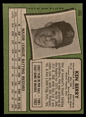 1971 Topps 466 Ken Berry Los Angeles Angels (Baseball Kártya) EX/MT Angyalok