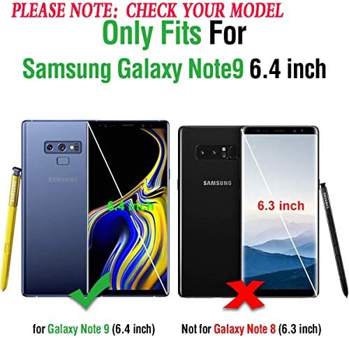 YmhxcY Galaxy Note 9 Esetben,a Samsung Note 9 Esetben a 3D-s Ívelt Screen Protector[2 Csomag], Páncél Fokozatú Forgó Jogosultja