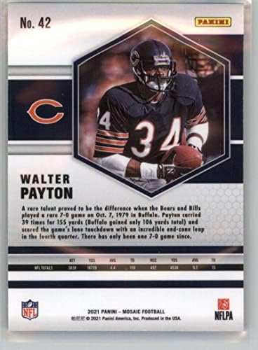 2021 Panini Mozaik 42 Walter Payton Chicago Bears NFL Labdarúgó-Trading Card