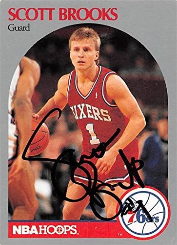 Scott Brooks dedikált Kosárlabda Kártya (Philadelphia 76ers) az 1990-es Karika 226 - Aláíratlan Kosárlabda Kártyák