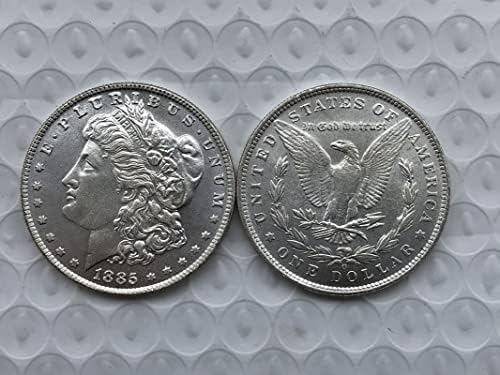 1885O Kiadás Amerikai Morgan Érme Ezüst Dollár Réz ezüstözött Antik Kézműves Külföldi Emlékérme