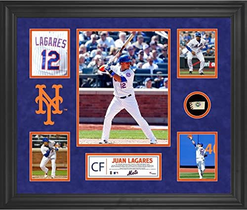 Juan Lagares New York Mets Keretes 5-Fotó Kollázs egy Darab Játék-Baseball - MLB Játékos Plakkok, valamint Kollázsok