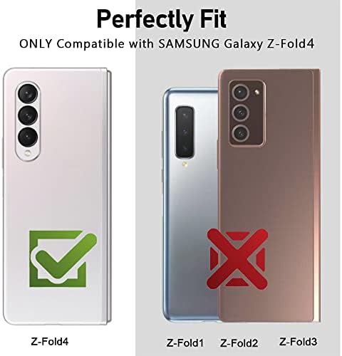 Teroxa S tolltartó Esetben Kompatibilis a Galaxy Z Fold 4 5G, Ütésálló Valódi Bőr Pénztárca Esetben SPen Foglalat & Kártya