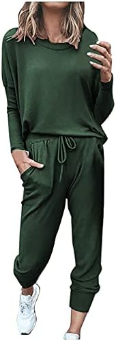Laza Sweatsuits a Nők Készlet 2 Darab Ruha Hosszú Ujjú Sleeve Pulóver Felsők, Hosszú Nadrág, Tréningruha Loungewear