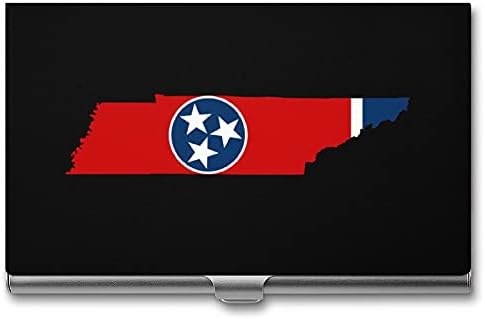 Tennessee-i Állami Zászló Térkép Alumínium Üzleti Kártya Esetben Jogosult Vékony Pénztárca Férfiak Nők