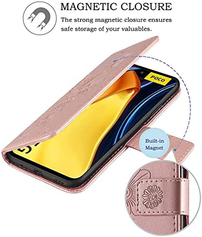 kazineer Bőr Pénztárca Fedél Telefon Esetében a Xiaomi Poco M3 Pro 5G/Xiaomi Redmi Megjegyzés 10 5G, hogy az RFID-Blokkoló