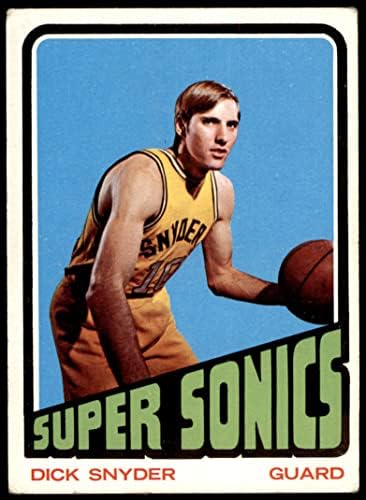 1972 Topps Rendszeres Kosárlabda card136 dick snyder, a Seattle SuperSonics Jó Minőségű