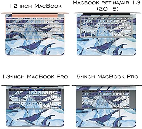 Cavka Vinyl Matrica Bőr Kompatibilis a MacBook Pro 16 M1-Pro 14 2021 Air 13 M2 2022 Retina 2015 Mac 11 Mac 12 Minta Óceán